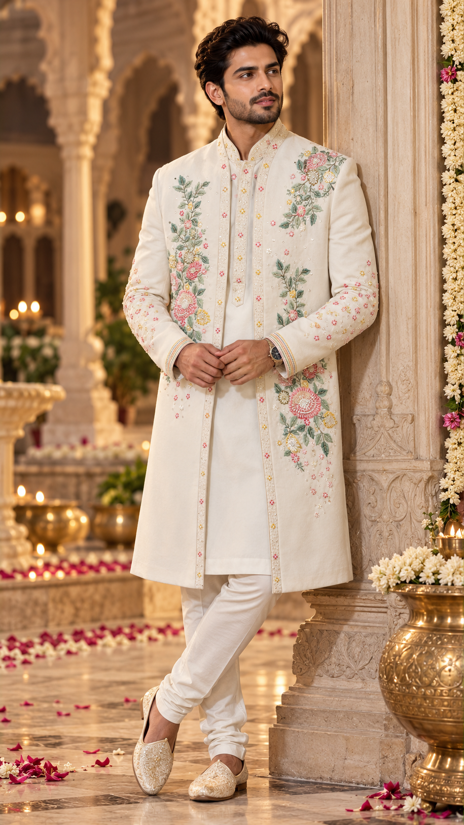 Ivory Bagh-e-Noor Indo Western