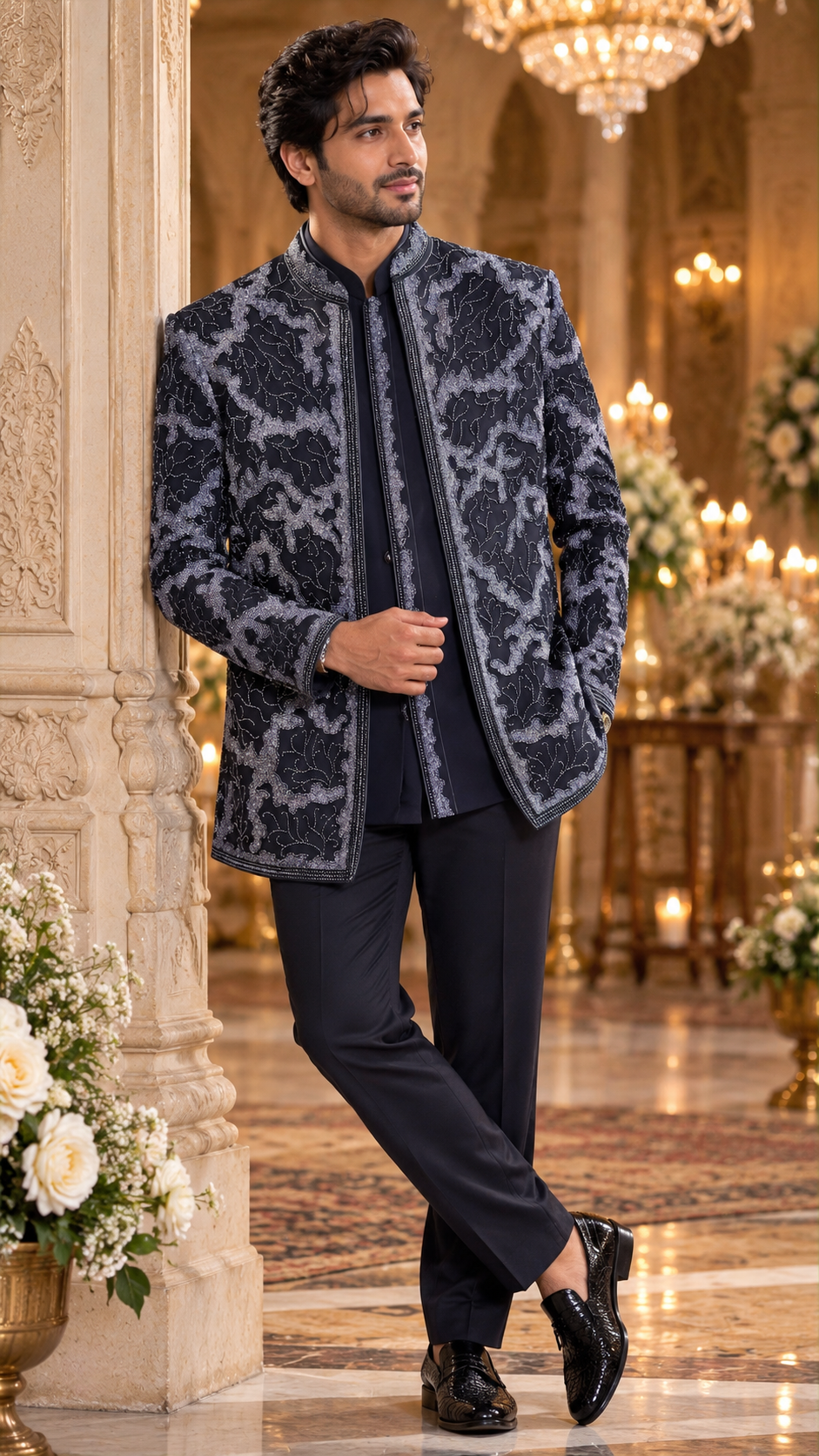Midnight Royale Embellished Jodhpuri