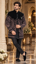 Noir Paisley Heritage Embroidered Jodhpuri