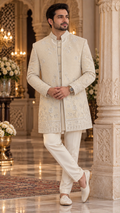 Ivory Royale Hand-Embroidered Jodhpuri