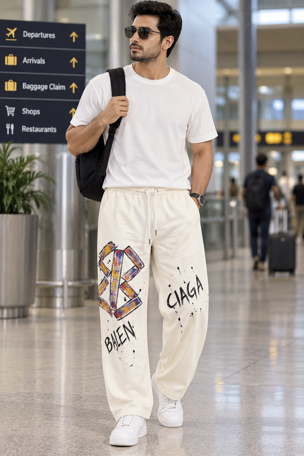 Off-White Graphic Relaxed Fit Track Pants for Men